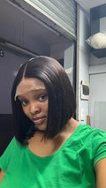 Vietnamese Straight Bob Glueless 5x5 Lace Wig Natural Black – 10 Inches