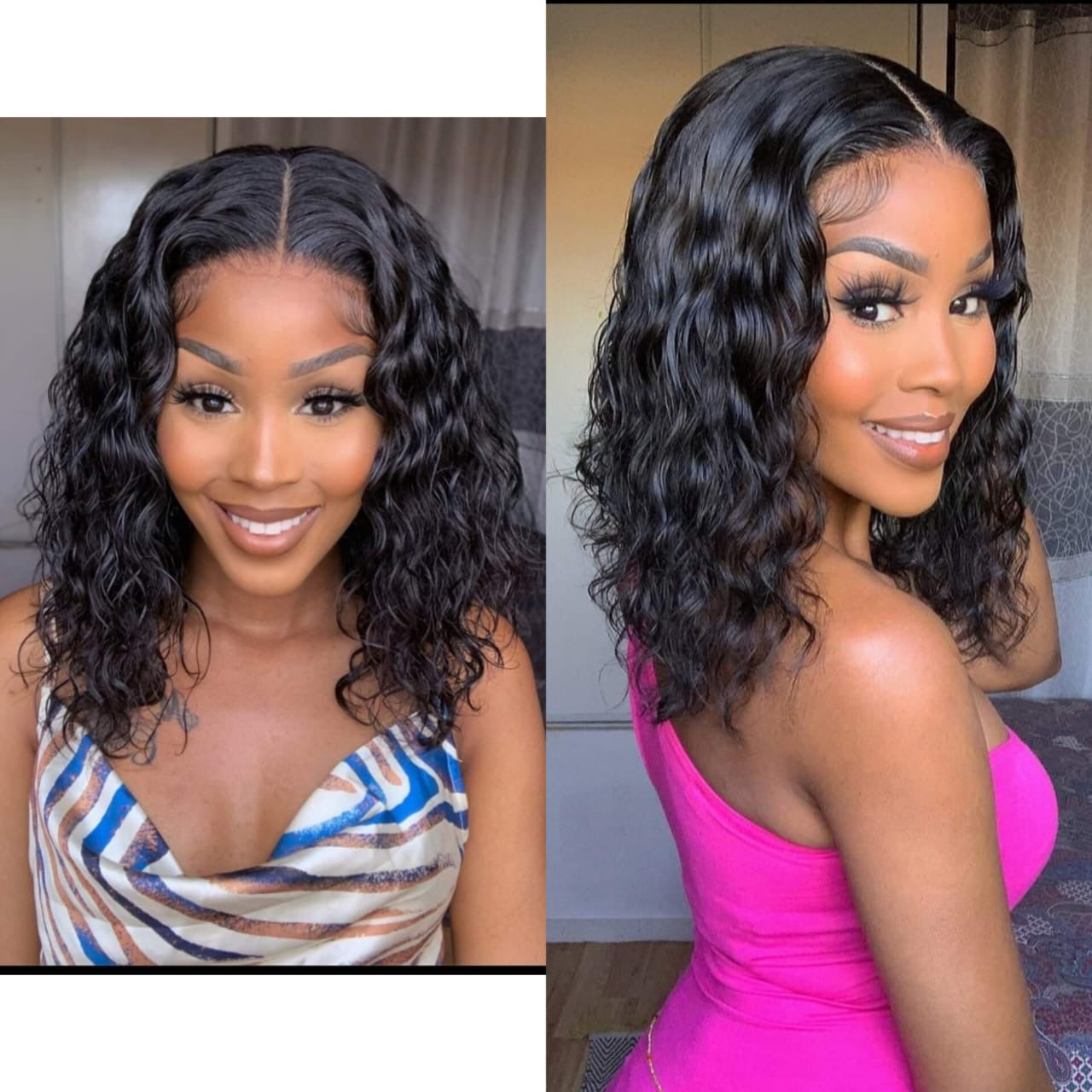 12 inch Brazilian 4×4 Water Wave Wig