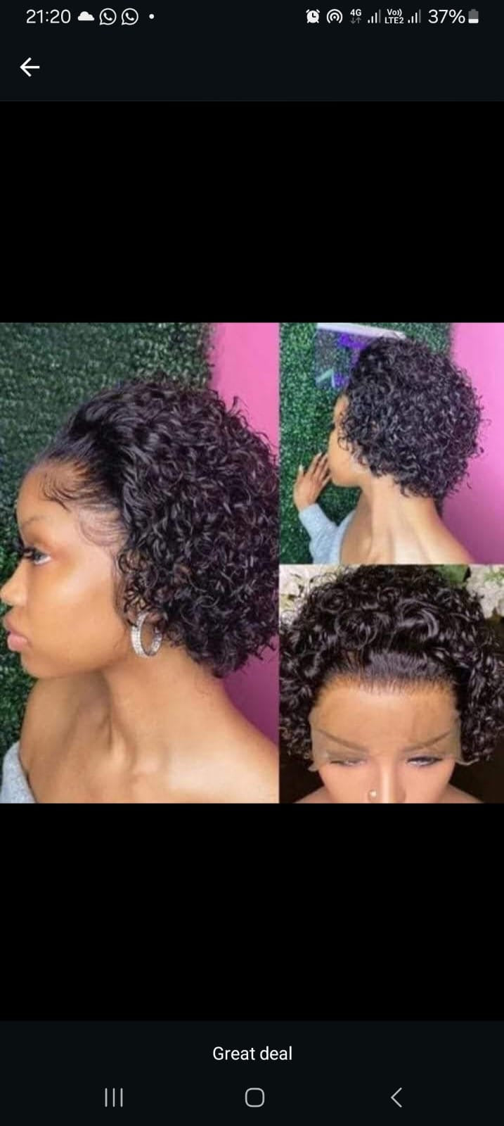 Brazilian Pixie Curly Human Hair Wig